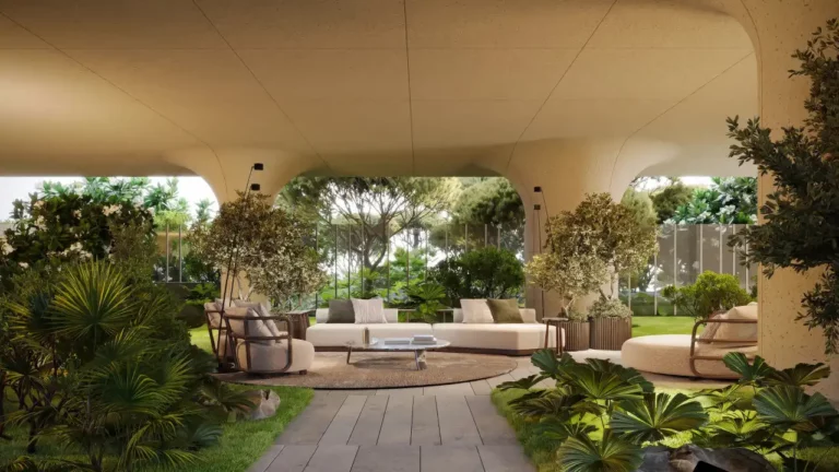 ne-TYRE-B3-12 | 3 bedroom condo compact 659m² prime Estepona location outdoor space